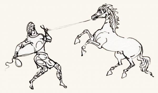 Byzans hästbilder tämjde de hästar