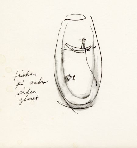 Kosta 1968 skiss för glas